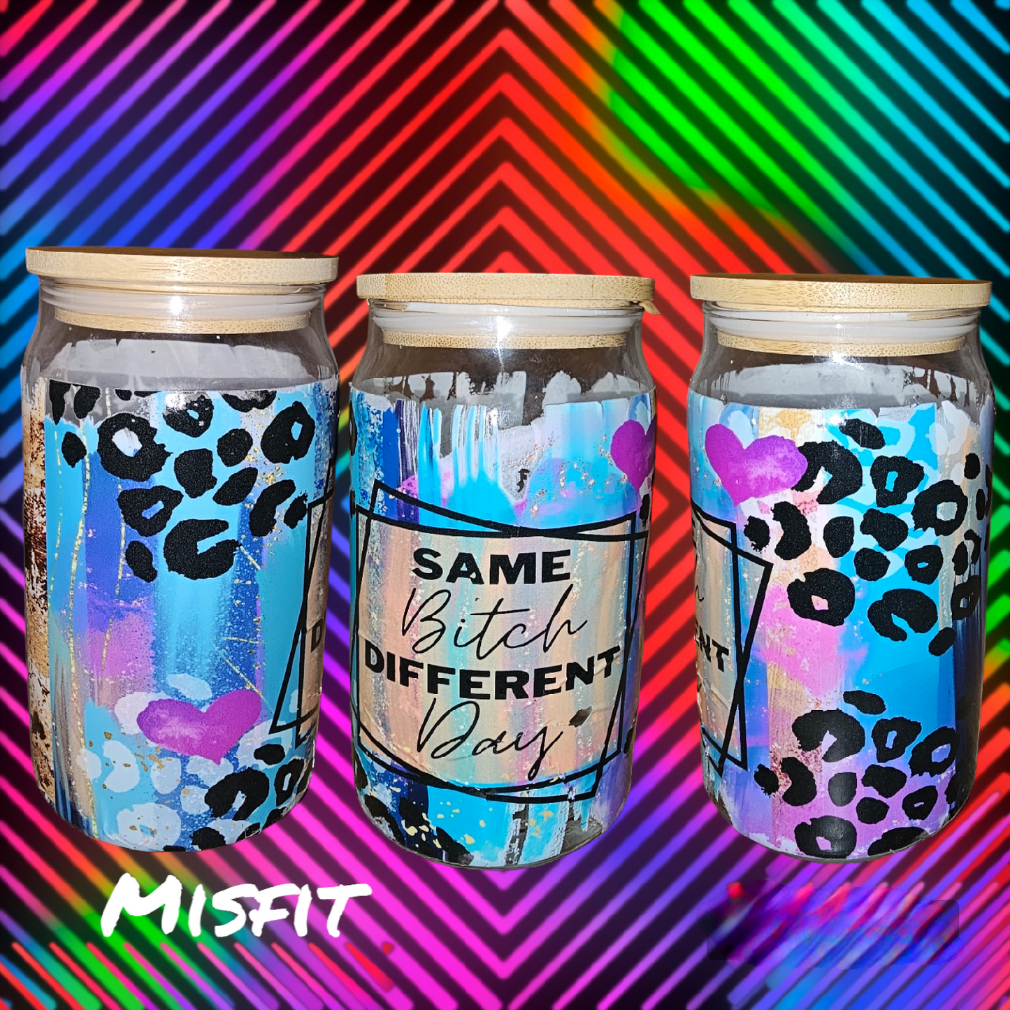 16 oz. Glass Cup Misfit